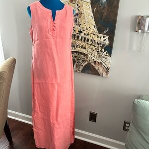 J. Jill Coral Sleeveless Maxi Dress